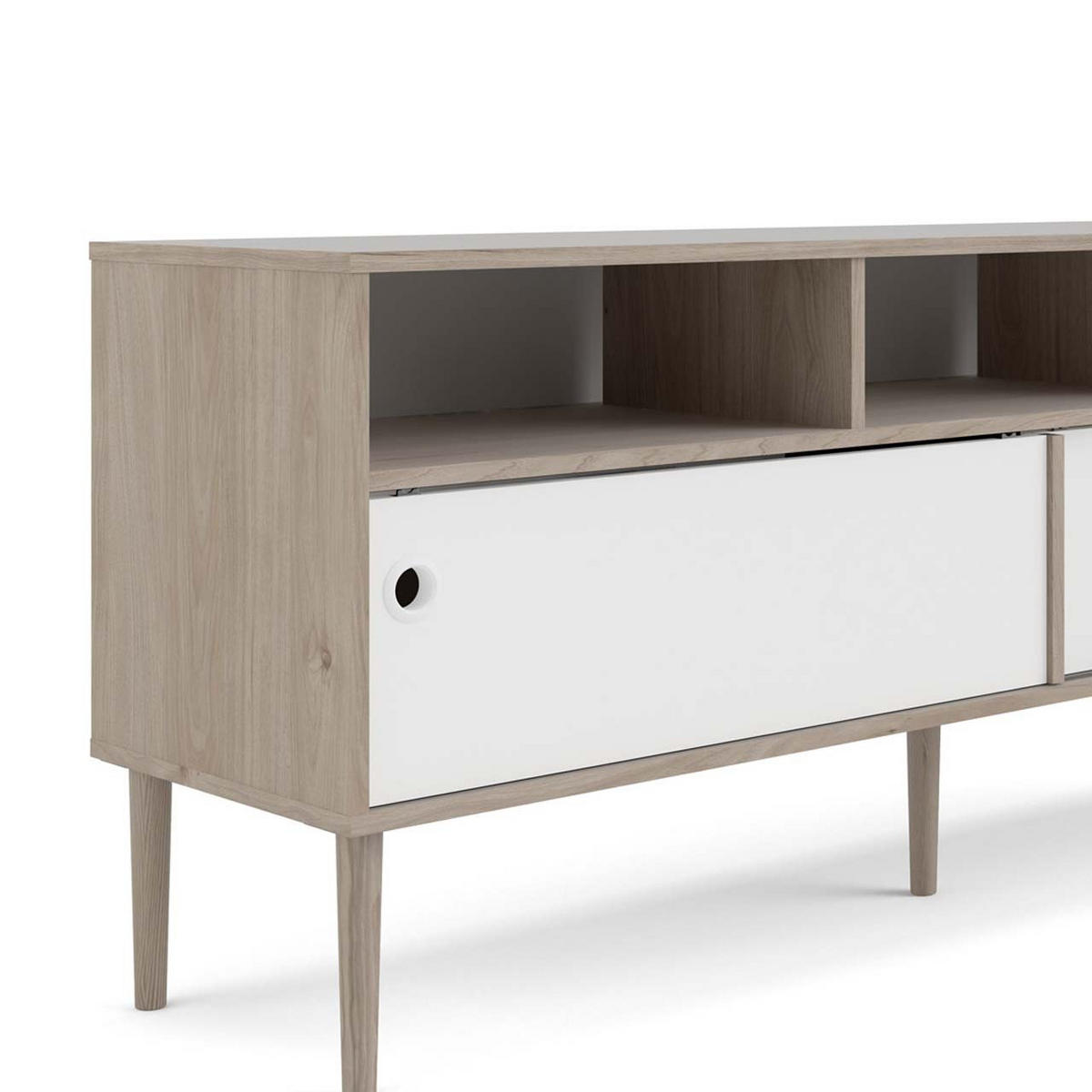 TV-ELEMENT Weiß - Weiß, Holzwerkstoff (148/64/41cm) - ebuy24