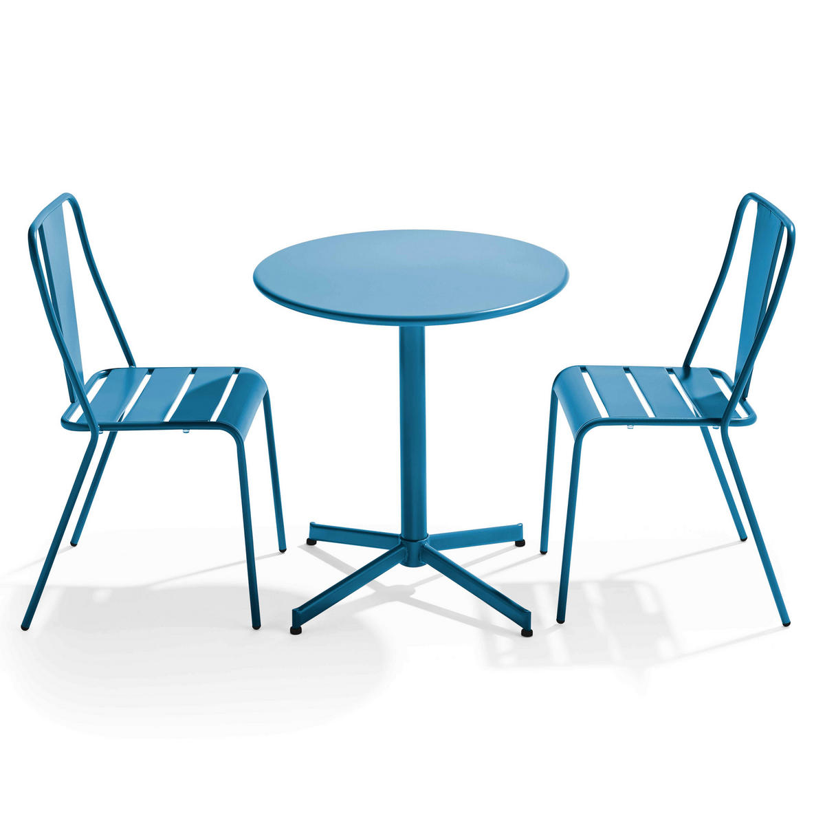 GARTENSET 3-tlg., Pazifikblau - Dunkelblau, Metall - Oviala