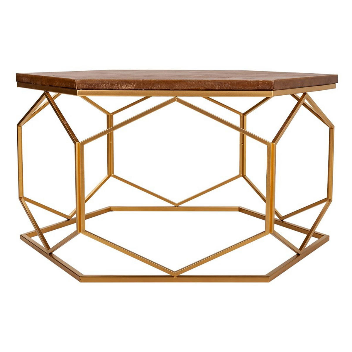 COUCHTISCH und Hocker , 5er-Set - Goldfarben, Metall (200/169/55cm) - Wanderlust