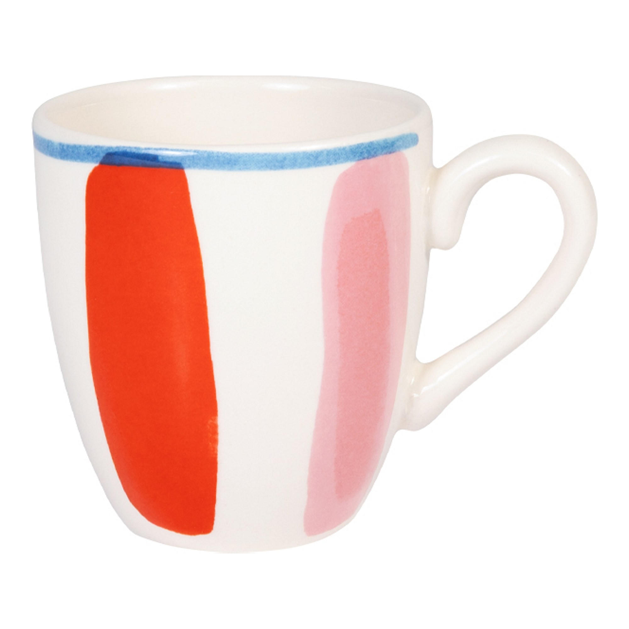 MINI-BECHER Streifen PR in Rot - 200 ml - Rot, Keramik (0.2L) - Blond Amsterdam