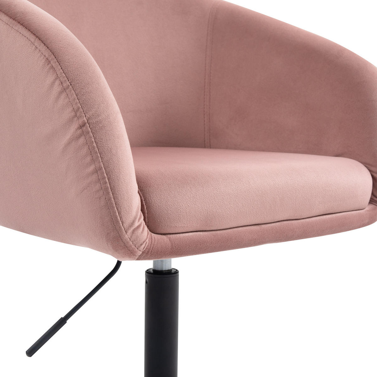 LOUNGESESSEL JAMAIKA mit Armlehnen Samt - Altrosa, Textil (59/95/59cm) - SVITA