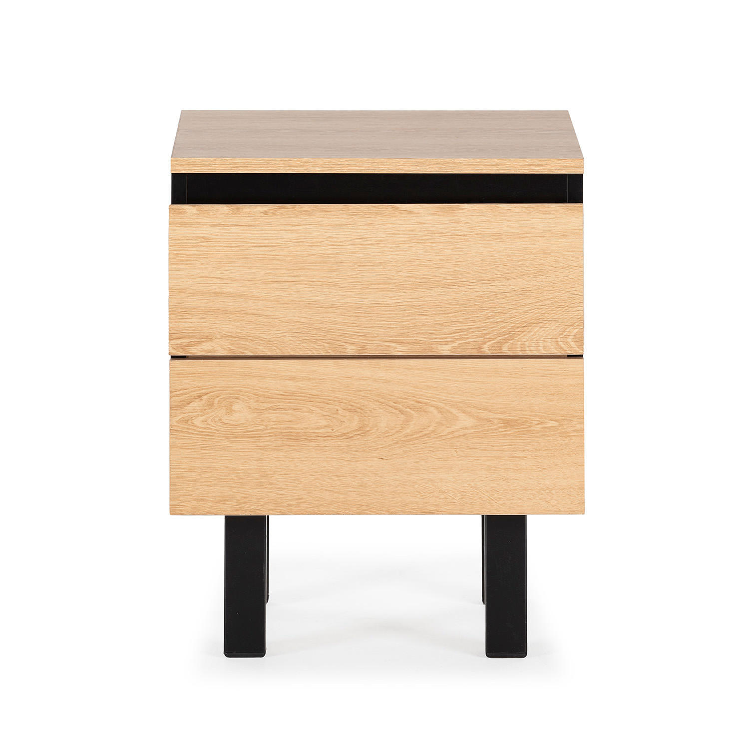 NACHTTISCH Molina, eichefarben - Honigeiche, Holzwerkstoff/Metall (40/50/40cm) - VS Venta-stock