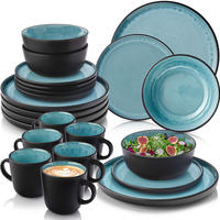 KOMBISERVICE GRANADA - 24 teilig aus Steingut - Blau, Stein (50/30/80cm) - Sänger