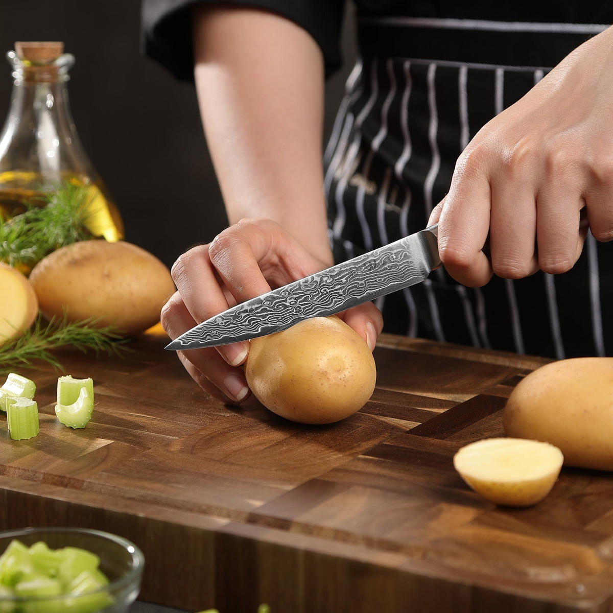 ALLZWECKMESSER 12 cm - Braun, Holz/Metall (24cm) - Wakoli