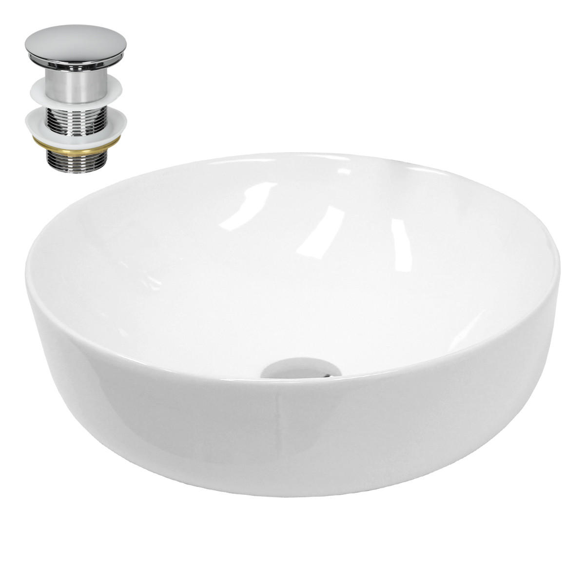 WASCHBECKEN - Weiß, Keramik (40/13.5/40cm) - LuxeBath
