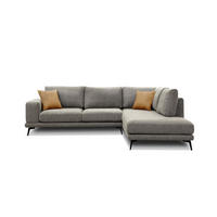 ECKSOFA MEDIOLANE 5-Sitzer, taupe - Taupe, Holzwerkstoff/Textil (282/219cm) - Courtois Laville