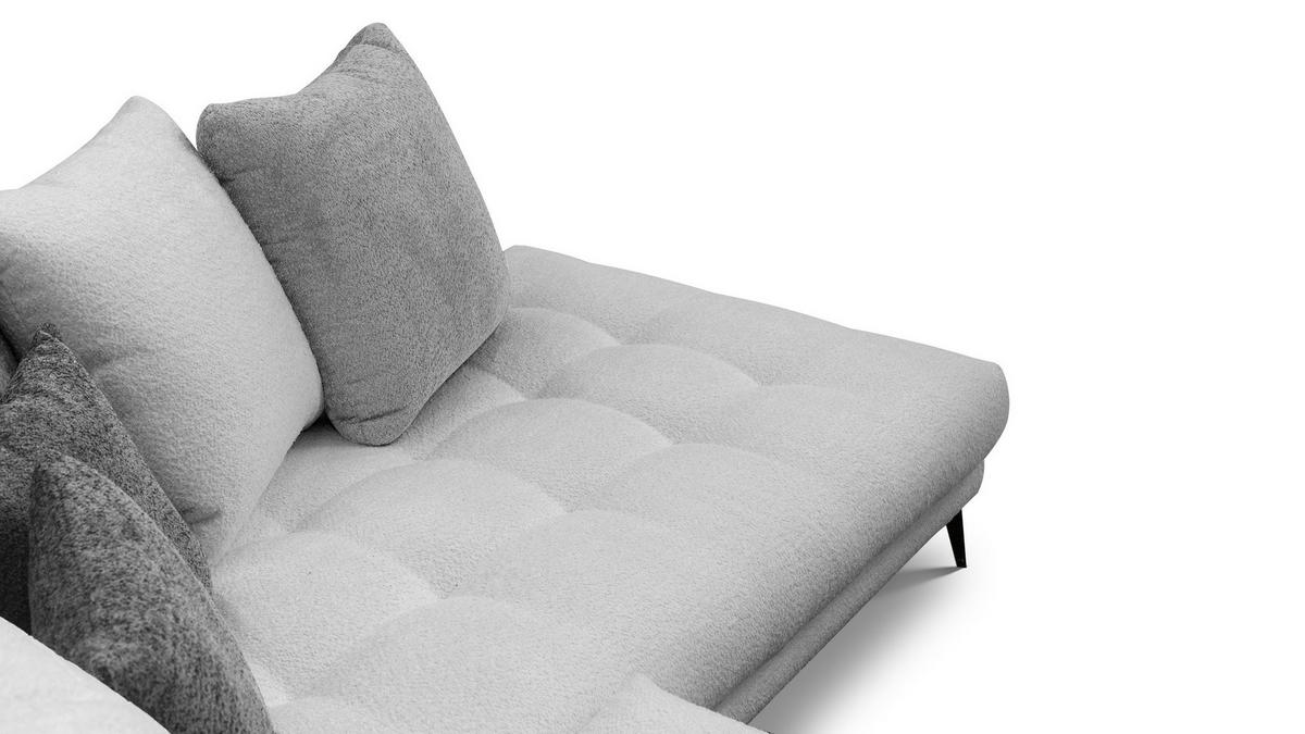 ECKSOFA CALME 5-Sitzer, hellgrau und dunkelgrau - Hellgrau, Holz/Textil (294/229cm) - Courtois Laville