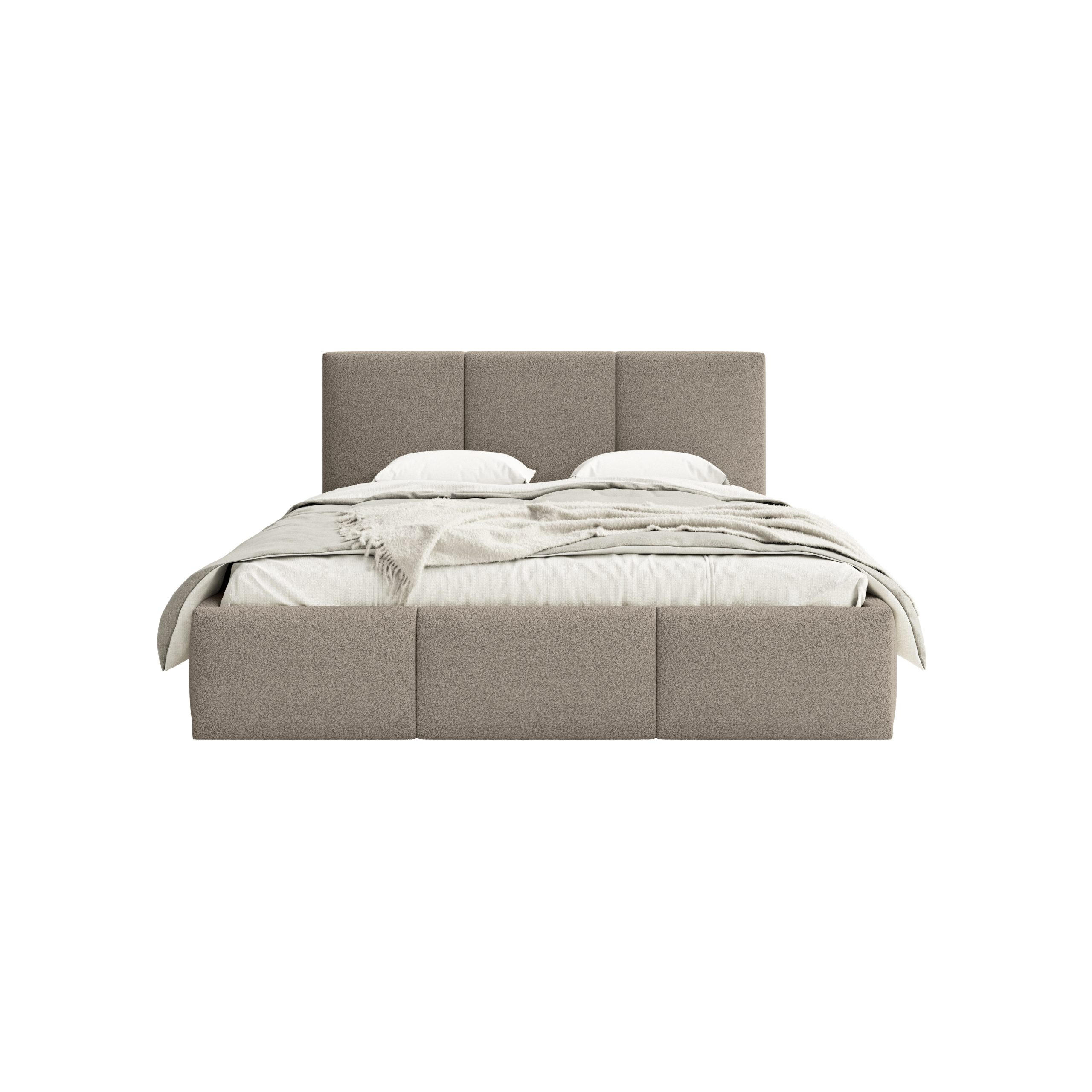 Fedve POLSTROVÁNÍ POSTEL FONDI SLIM 140x200 cm, Hnědá