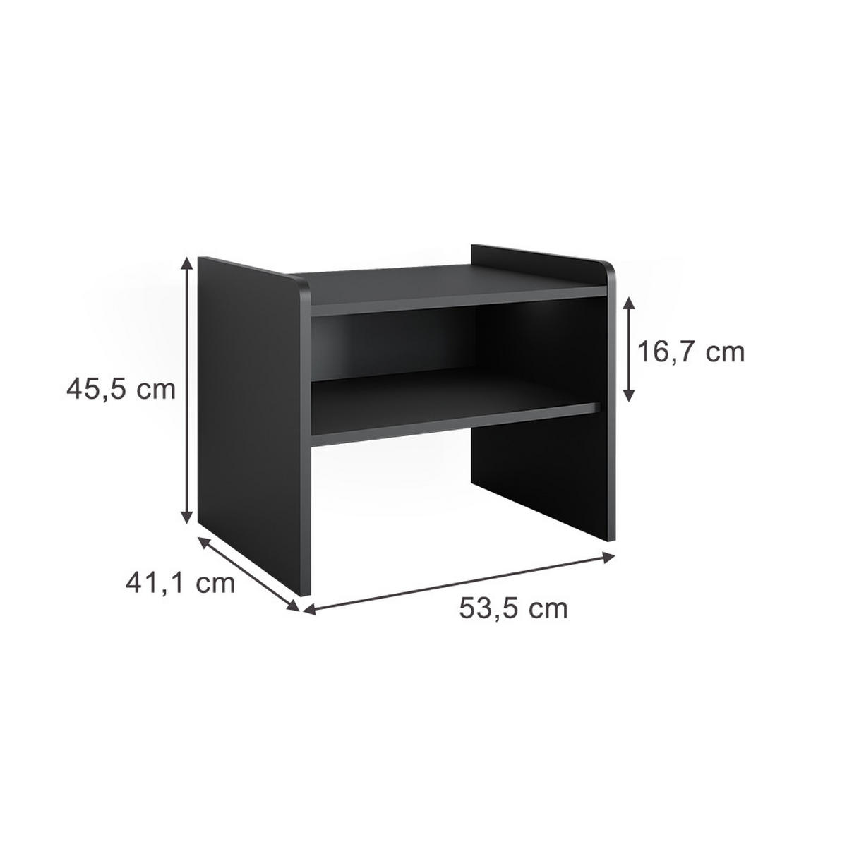 LAVICE DO JÍDELNY DO ROHU Roman Antracit - černá, kompozitní dřevo (53.5/45.5/41.1cm) - Vicco