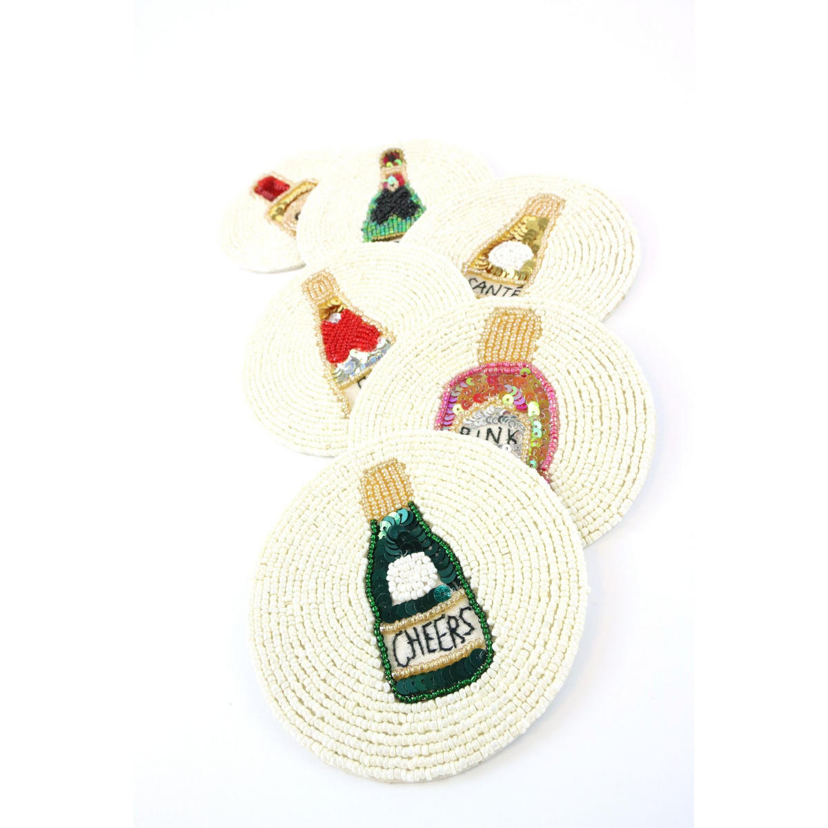 DEKOOBJEKT Bottles 6er Set 10 cm - Multicolor, Textil (10/1/10cm) - FURNARO