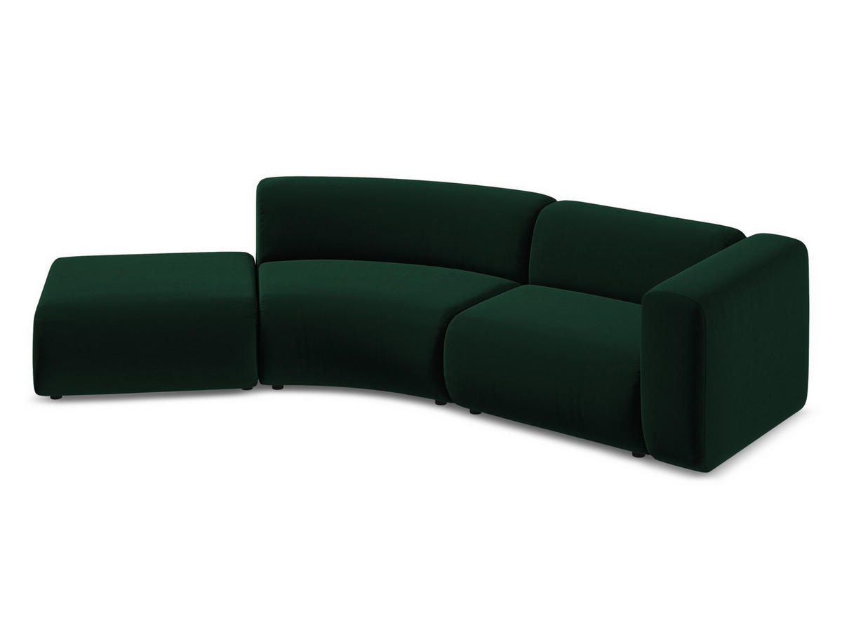 ECKSOFA Chenille Stoff Schwarz - Schwarz, Kunststoff/Textil (318/318cm) - Makamii