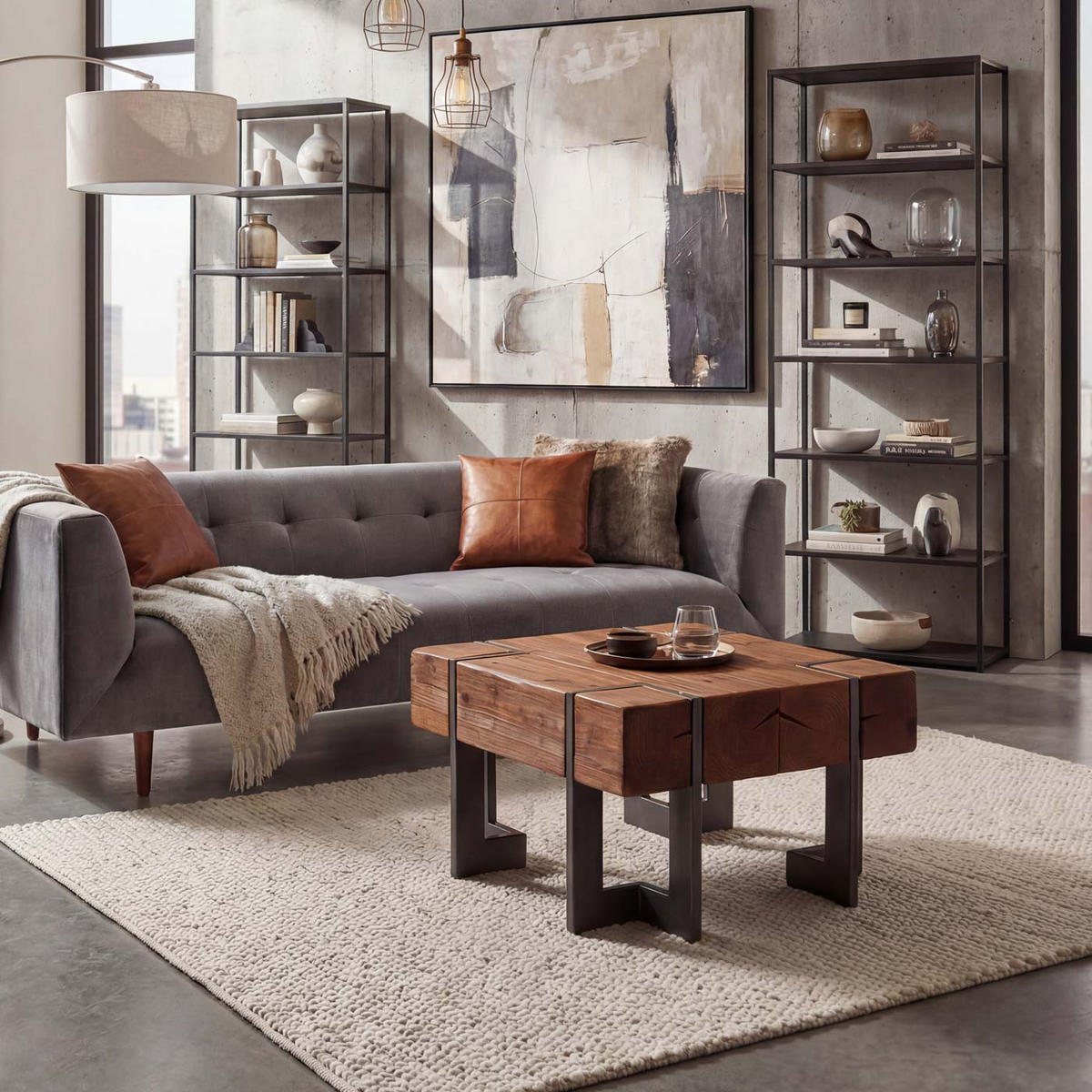 COUCHTISCH quadrat Dunkelbraun - Dunkelbraun, Holz (60/60/40cm) - MCW