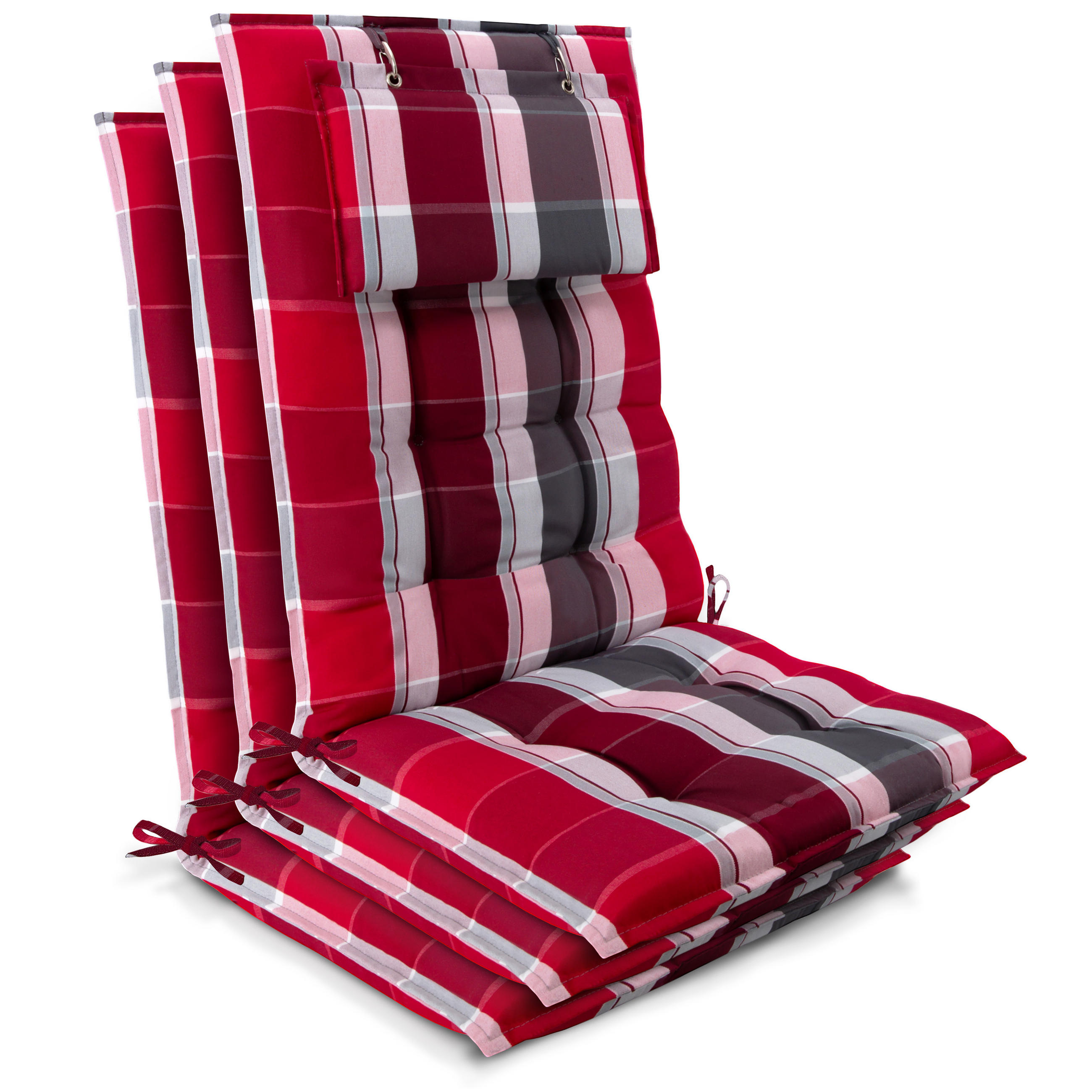 HOCHLEHNER Sun-HL 119x50x8cm Rot-Gestreift (3tlg) - Rot, Textil (50/120cm) - Beautissu 