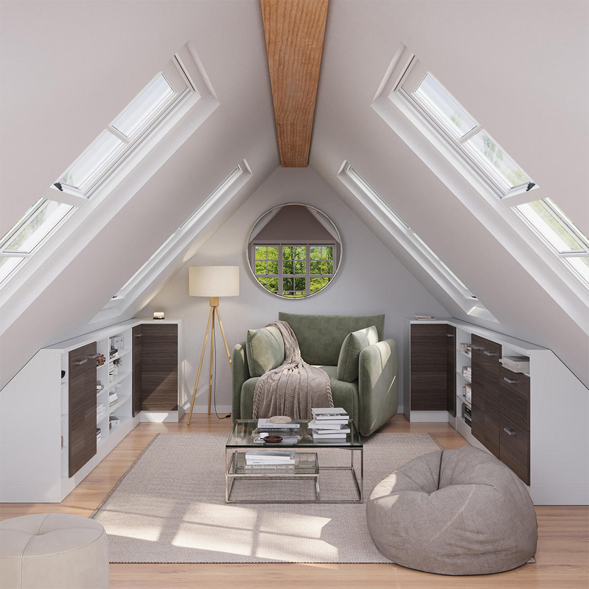 DACHSCHRÄGENSCHRANK ECKSCHRANK Rion Edelgrau/Weiß 75.6 x 81.6 cm mit 1 Tür - Weiß/Grau, Holzwerkstoff (75.6/81.6/75.6cm) - Vicco