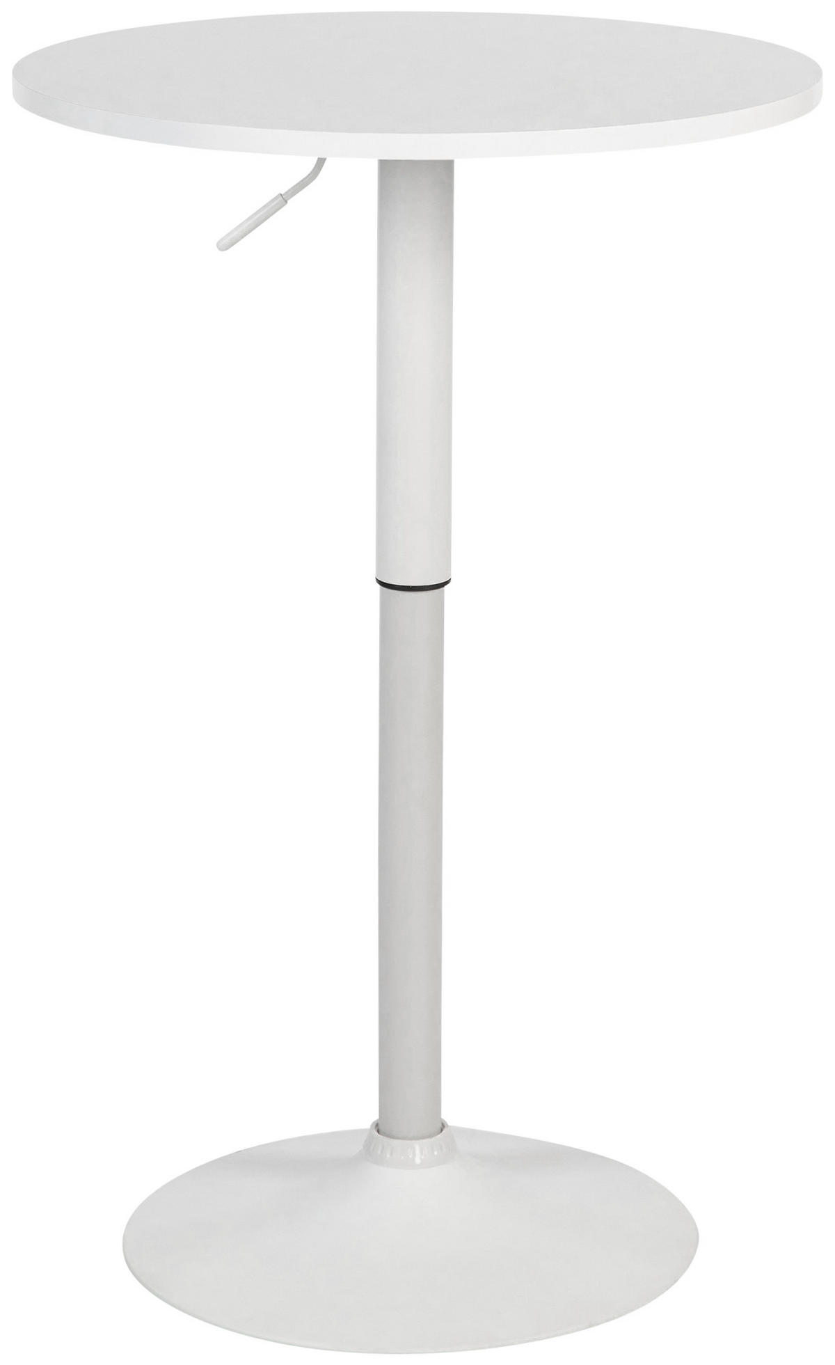 STEHTISCH rund 60 cm Holz weiß/weiß - Weiß, Holz/Metall (60/60/85cm) - CLP