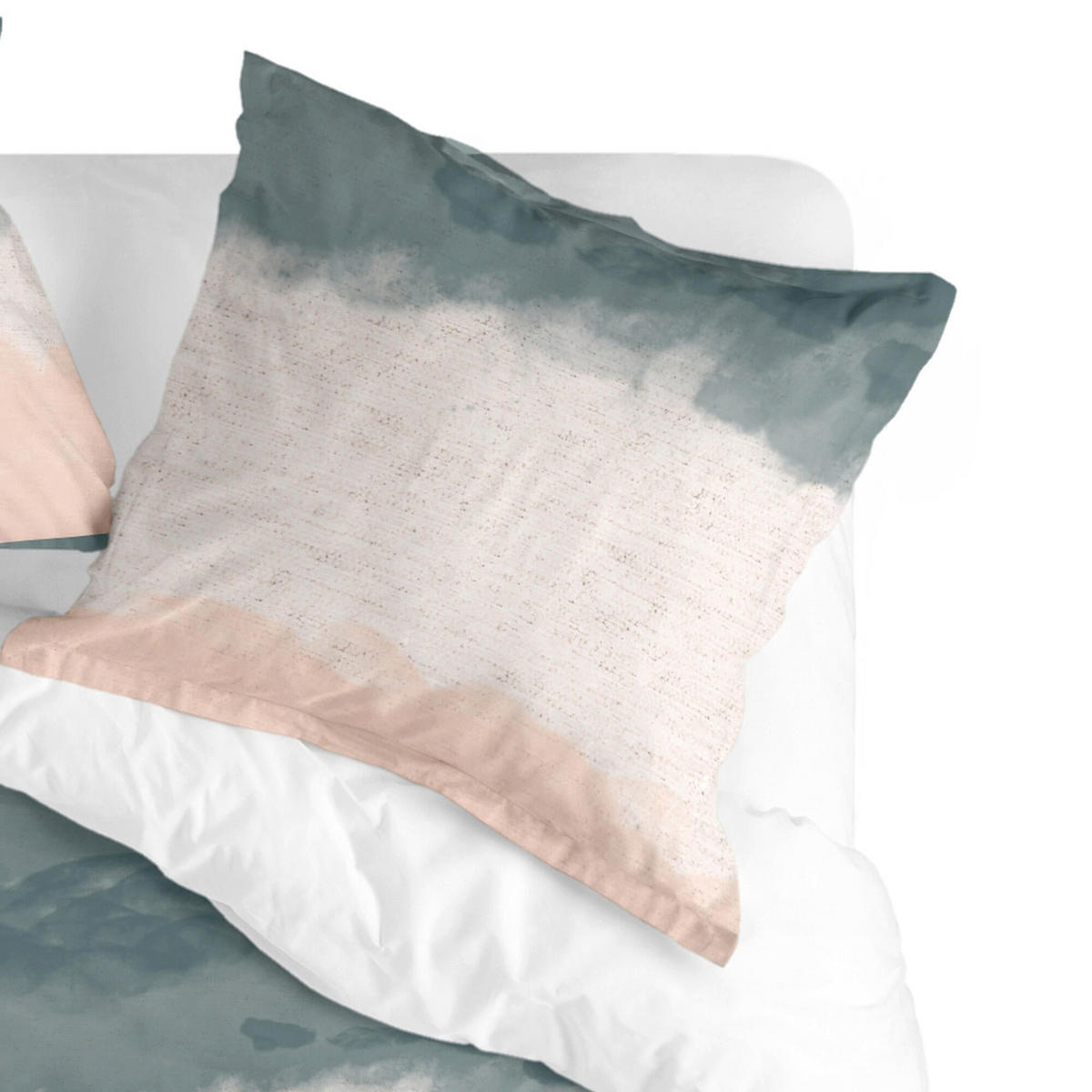 KISSENBEZUG seaside 80x80 cm mehrfarbig - Multicolor, Textil (80/80cm) - Happy Friday
