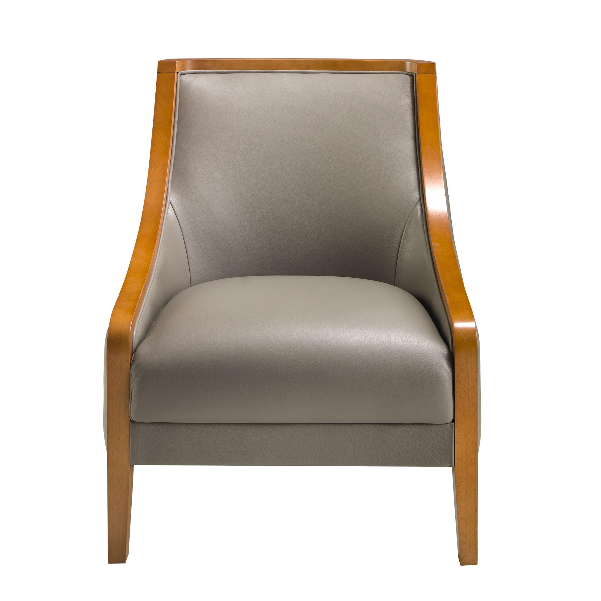 SESSEL Grau Honig 68/88/87 cm - Grau/Honig, Leder (68/87/88cm) - ANGEL CERDA