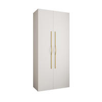 DREHTÜRENSCHRANK 245,5/110/40 2-türig - Goldfarben/Weiß, Holz/Metall (110/245.5/40cm) - Abiks Möbel