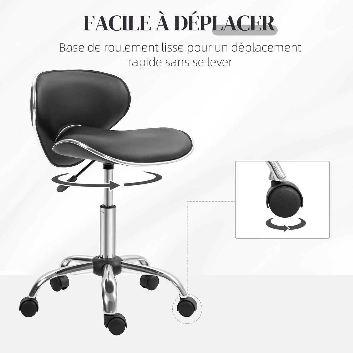BÜROHOCKER DE-18041 höhenverstellbar 44-56 cm, Sattelform Schwarz - Schwarz, Metall (48/74/44cm) - ComfortXL