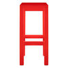 HOCKER aus massiver Kiefer, 75 cm hoch, flammenrot lackiert AXEL - Rot, Holz (33/75/33cm) - RNT By Really Nice Things
