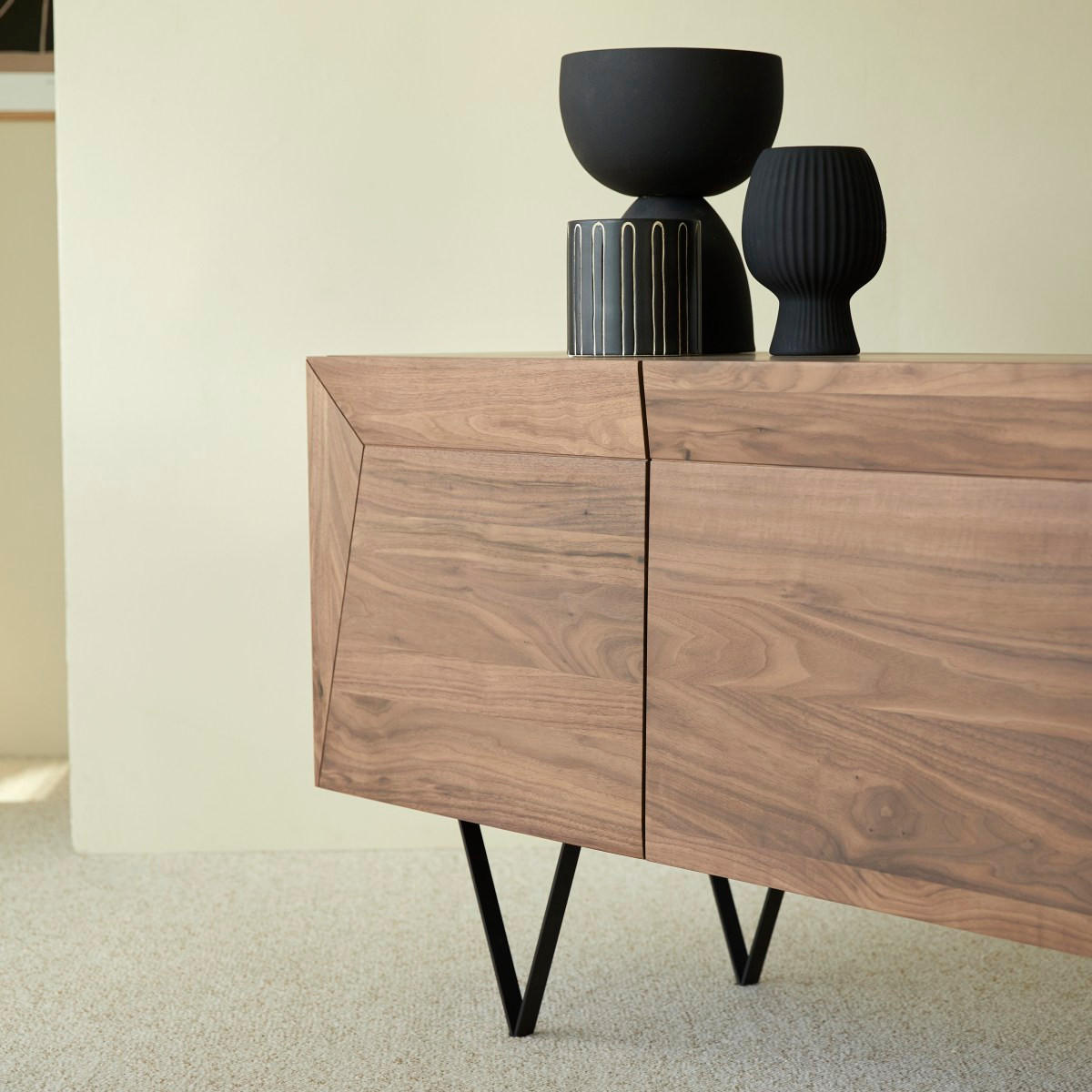 SIDEBOARD Metric Braun aus Walnuss - Braun, Holz (175/75/46cm) - Tikamoon