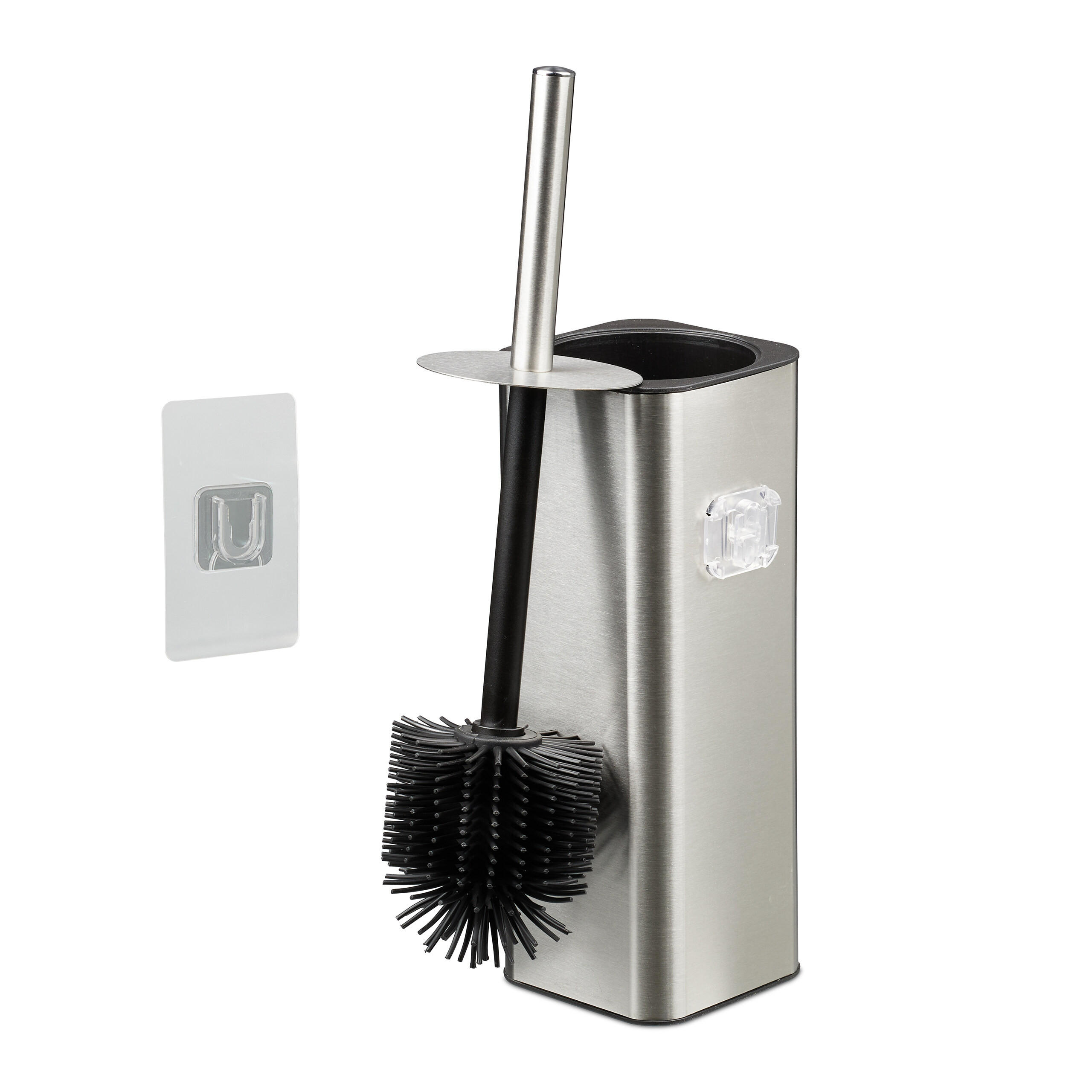 TOILETTENBÜRSTE - Silberfarben, Kunststoff/Metall (9.5/36.5/10.5cm) - Relaxdays