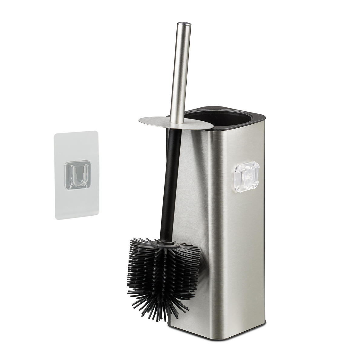TOILETTENBÜRSTE - Silberfarben, Kunststoff/Metall (9.5/36.5/10.5cm) - Relaxdays