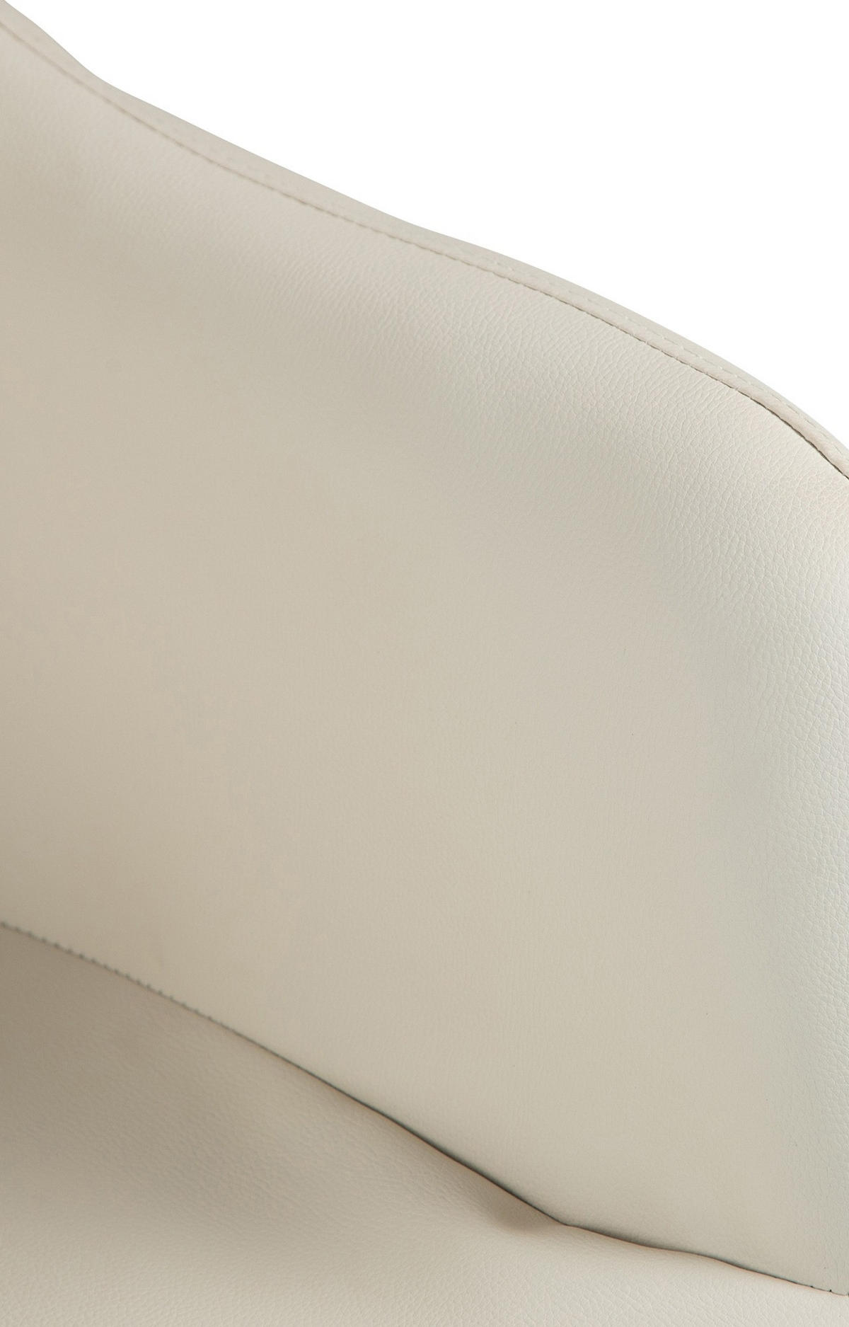 BARHOCKER Lederlook creme - Creme/Weiß, Textil (57/97/59cm) - CLP