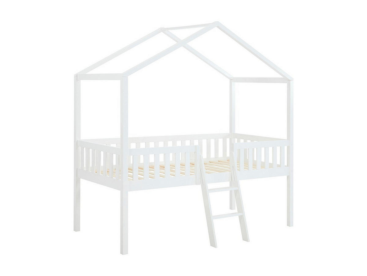 HAUSBETT - 1 Person - holz - weiß Naleny - Weiß, Holz (90/190cm) - Vente-Unique