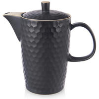 KAFFEE- UND TEEKANNE Keramik Tea Time 1,3 l Schwarz - Schwarz, Kunststoff (1.3L) - Orion 