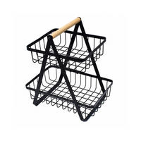 OBSTKORB Schwarz 17/17/29 cm 31703 - Schwarz, Metall (17/29cm) - Brunbeste
