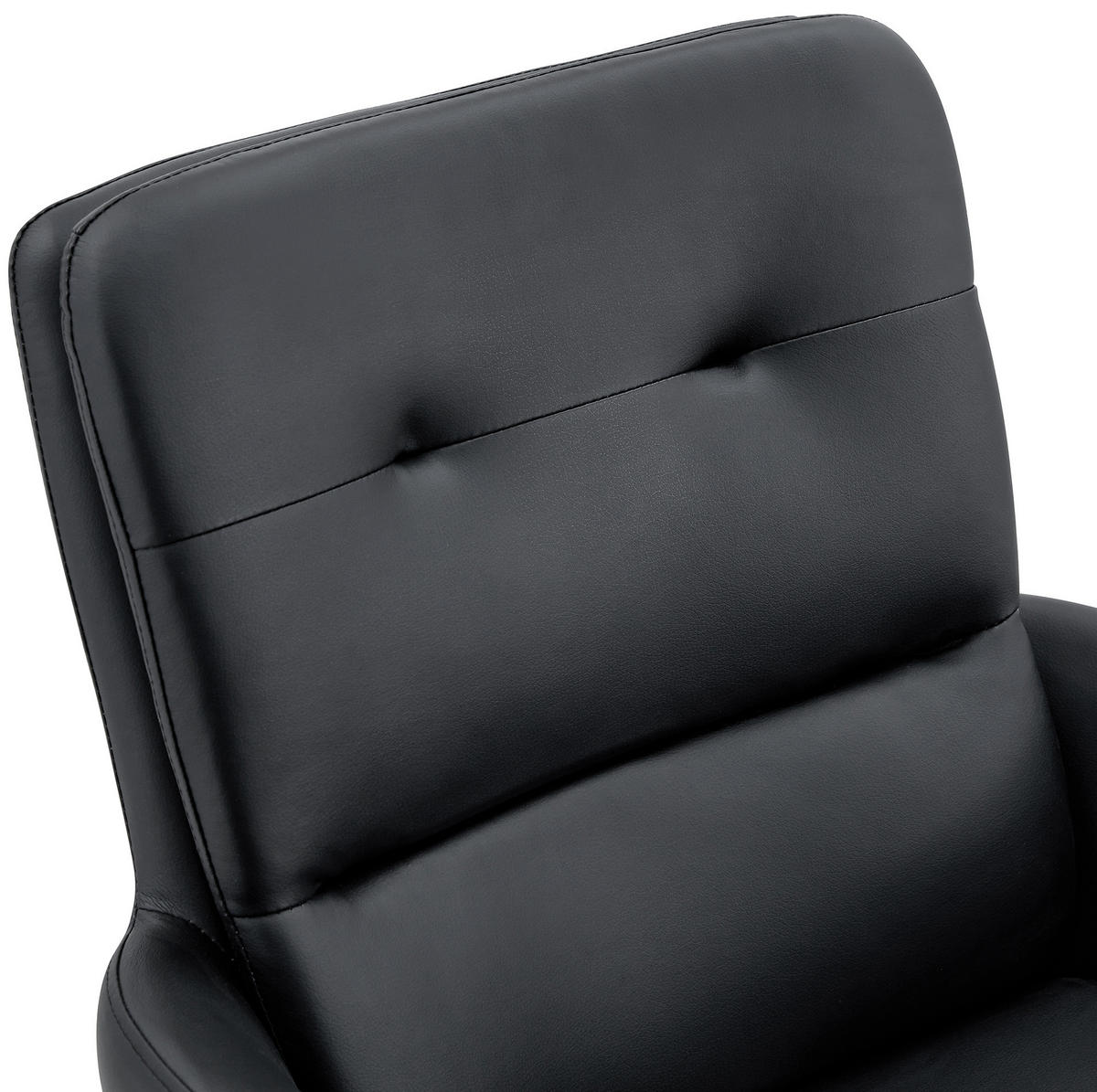 DREHSTUHL 2er-Set 360° drehbar 85 cm PU Schwarz Metall - Schwarz, Metall (50/85/55.1cm) - Meubliv