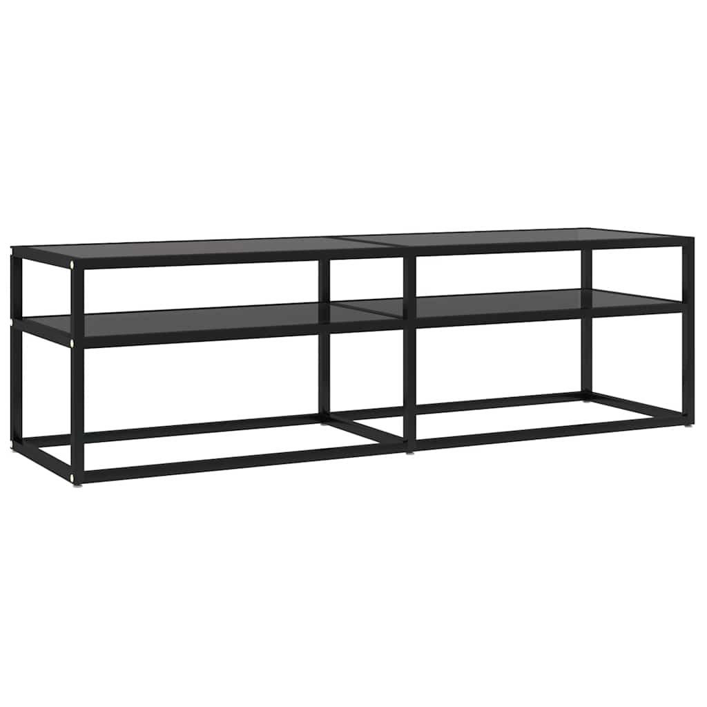 TV-SCHRANK Schwarz 140/40/40,5 Cm Hartglas - Schwarz, Glas (35/50/103.5cm) - vidaXL