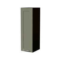 HÄNGESCHRANK Oslo W4/30 Schwarz / Reed Green Matt 30 / 32,5 / 96cm - Schwarz/Grün, Holz/Holzwerkstoff (30/96/32.5cm) - Feldmann-Wohnen