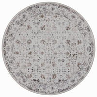 TEPPICH Kurzflor, waschbar, mit floralen Ornamenten, VERNANTE in Creme, Ø 200 cm - Beige, Textil (200/200cm) - KADIMA DESIGN
