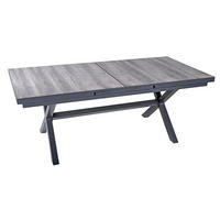 GARTENTISCH Jens Ausziehtisch - Dunkelgrau, Metall (260/100/77cm) - DELUKE