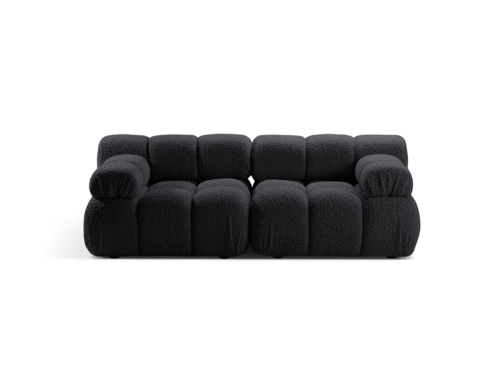 SOFA modular Bellis aus Boucle graphit 2 Sitzplätze - Graphitfarben, Textil (94/70/188cm) - Micadoni