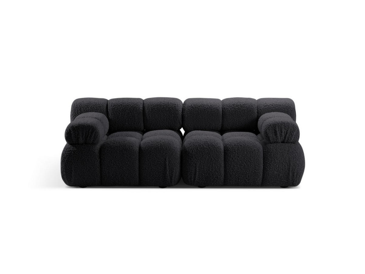 SOFA modular Bellis aus Boucle graphit 2 Sitzplätze - Graphitfarben, Textil (94/70/188cm) - Micadoni
