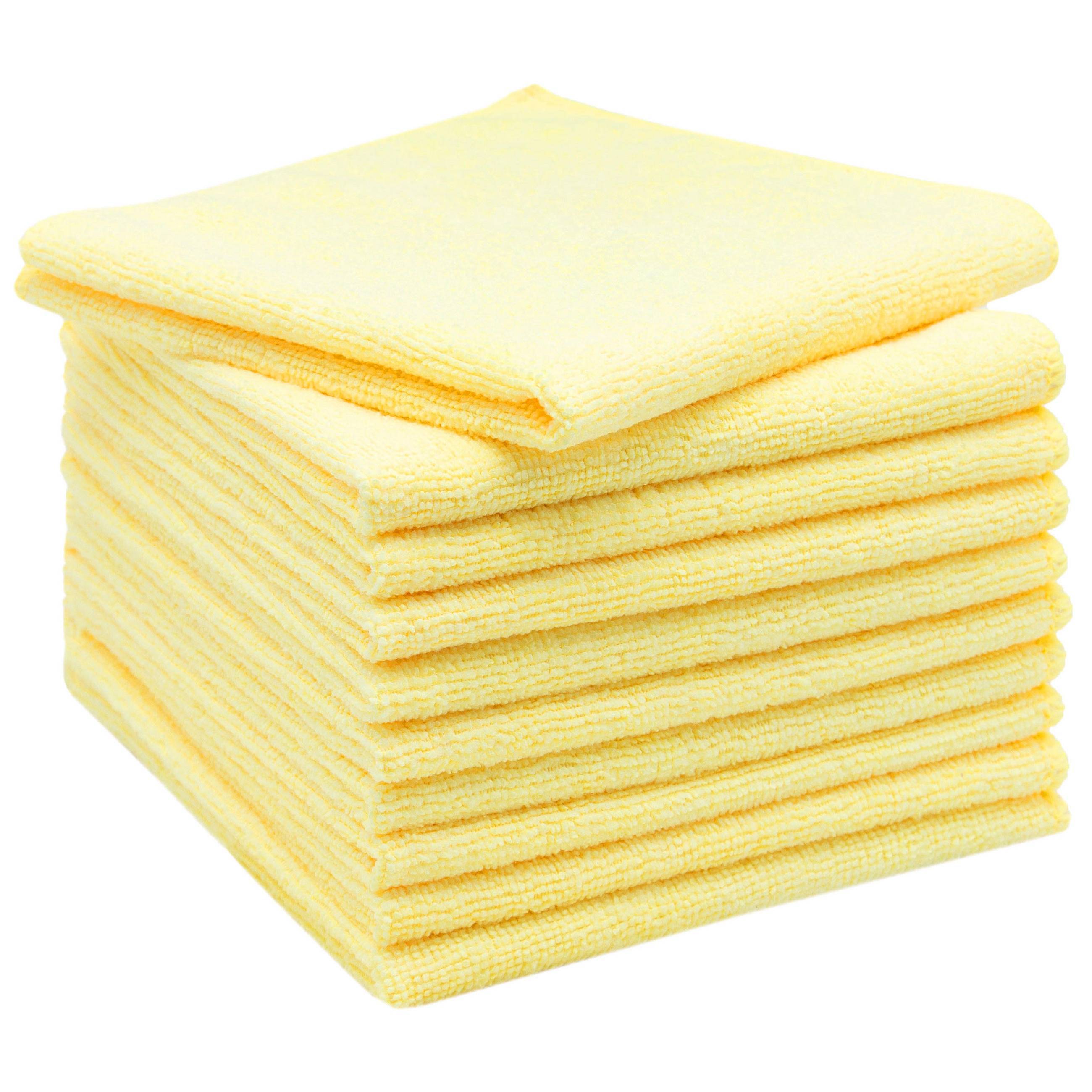 REINIGUNGSTÜCHER, 10er-Set, 32x32 cm, 80% Polyester, 20% Polyamid, farblich sortiert - Gelb, Textil (32/32cm) - Zollner