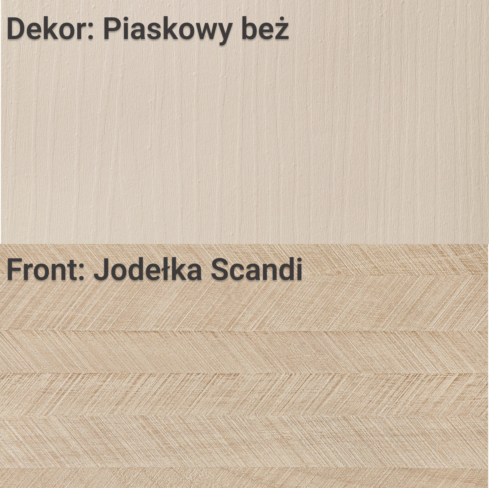 KOMMODE Silva 106 cm in Sandbeige + Scandi-Fischgrätmuster mit Türen und Schubladen - Beige/Goldfarben, Holz/Holzwerkstoff (106/81/38cm) - Ravio