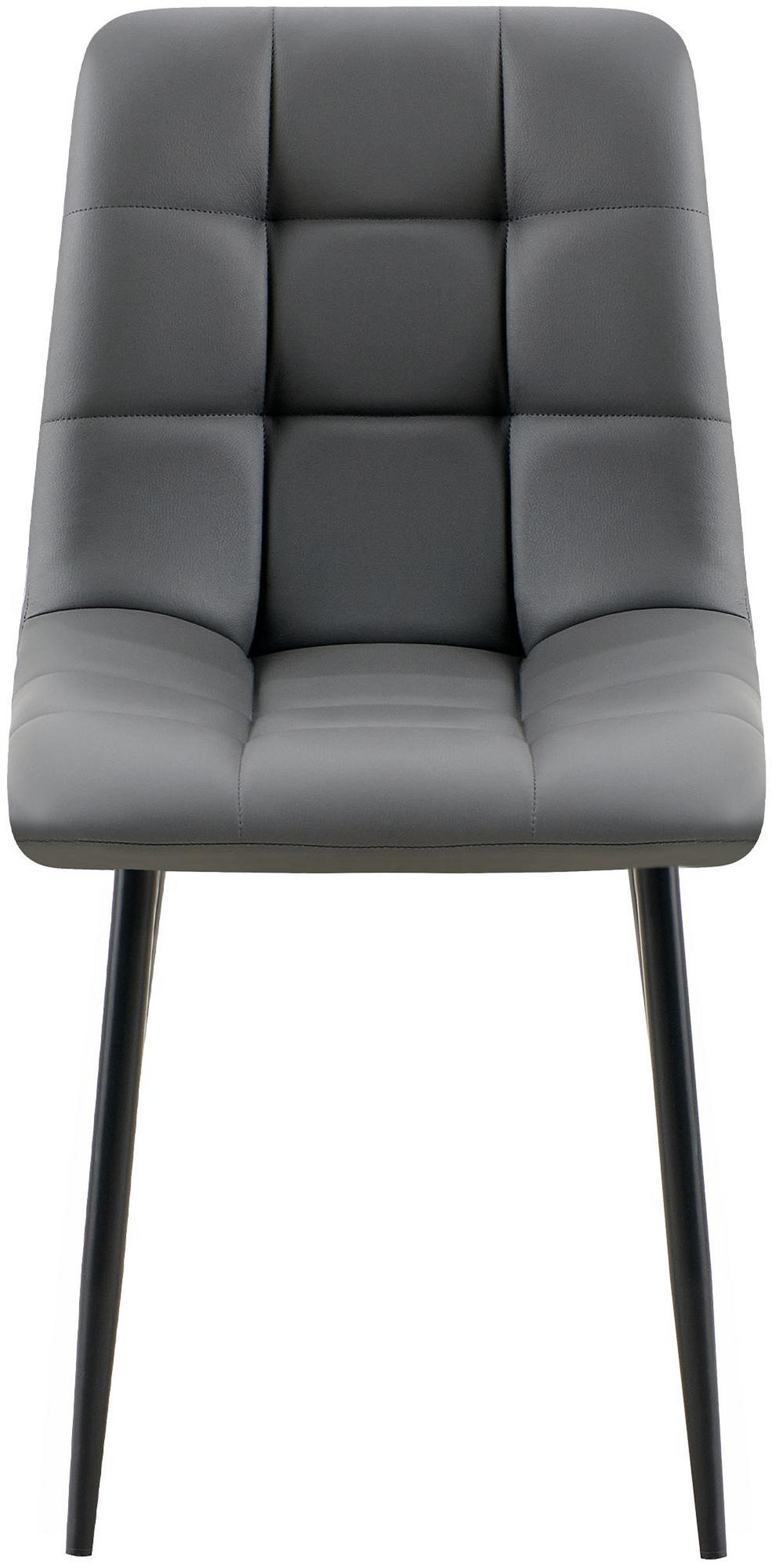 ESSZIMMERSTUHL Fanor Kunstleder Dunkelgrau Wohnzimmerstuhl - Dunkelgrau, Leder (45/84/55cm) - DELUKE