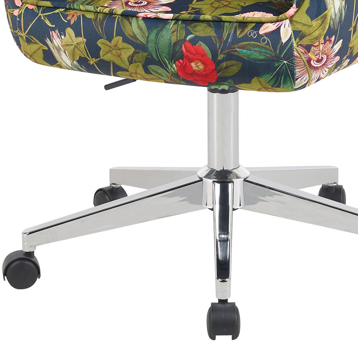 BÜROSTUHL Mika-Noel - Chromfarben/Multicolor, Textil/Metall (60/79/61cm) - DUBI Möbel