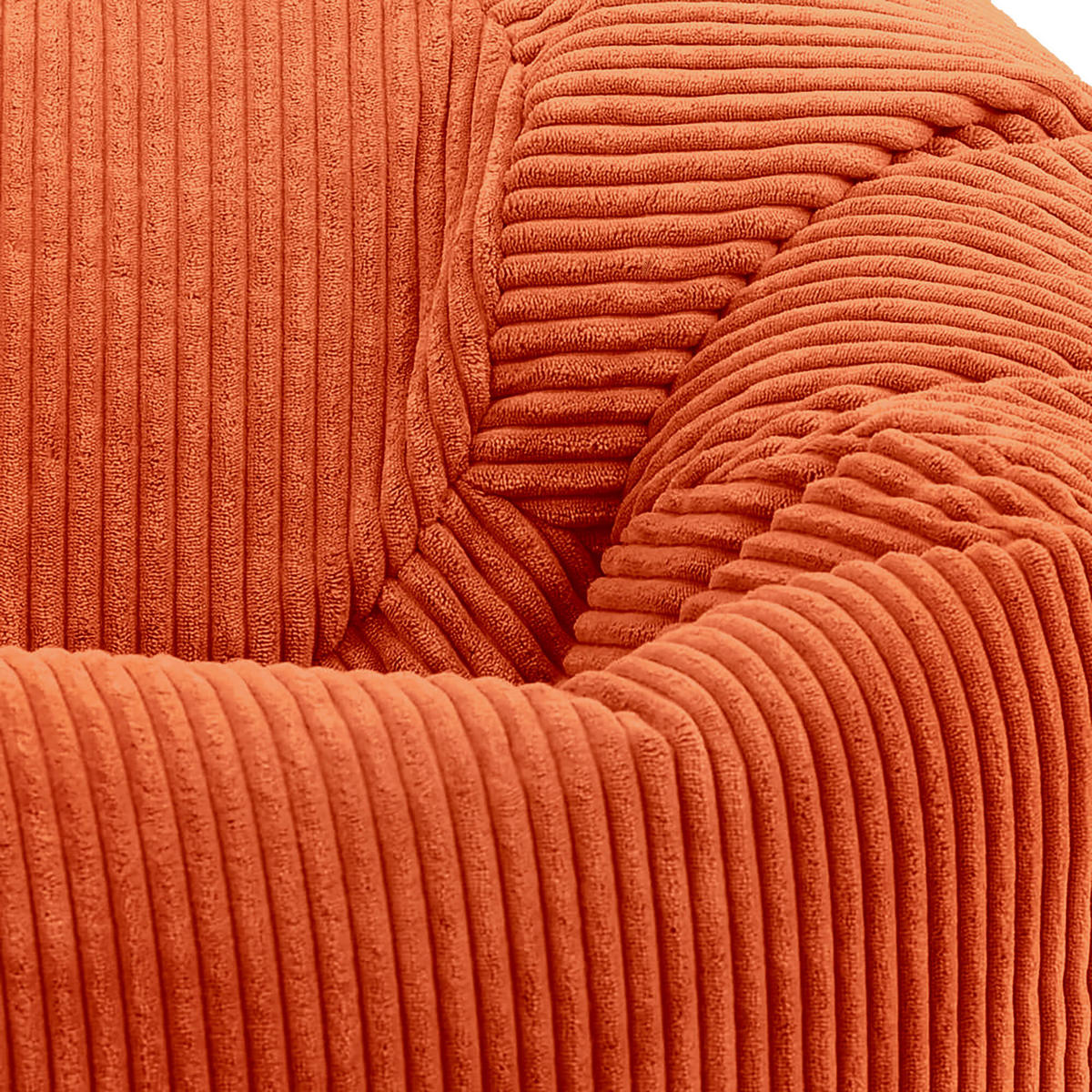 SITZSACK Klassisch + Hocker, Cord - Terracotta, Kunststoff/Textil (85/50/85cm) - icon