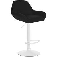 BARHOCKER Stoff schwarz - Schwarz/Weiß, Textil/Metall (51/89/52cm) - CLP