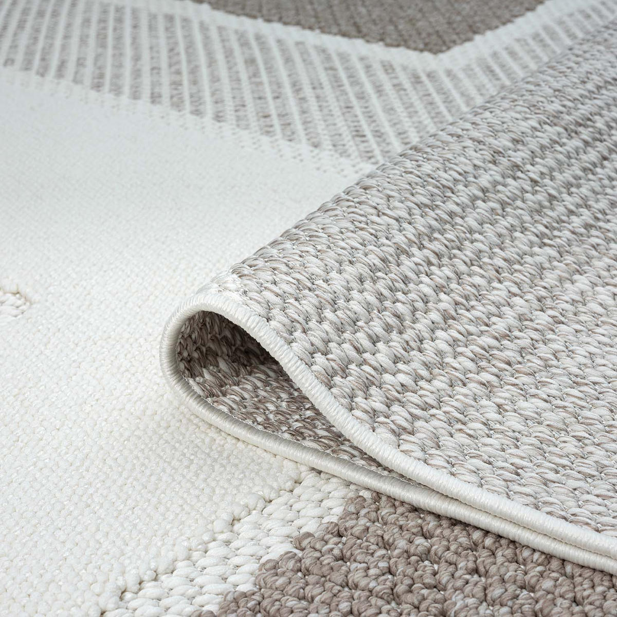 KURZFLOR-TEPPICH Lindo 8877 Beige 160x230 cm - Beige, Textil (160/230cm) - carpet city