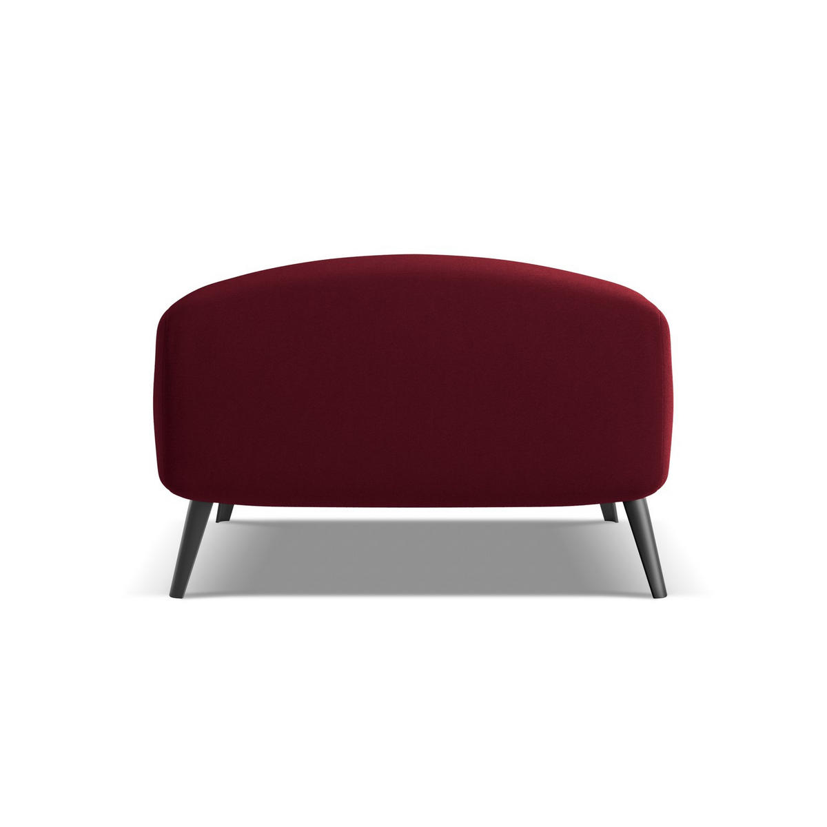 POUF Samt Stoff Rot - Bordeaux/Rot, Textil/Metall (65/44/65cm) - LaMiaSofa