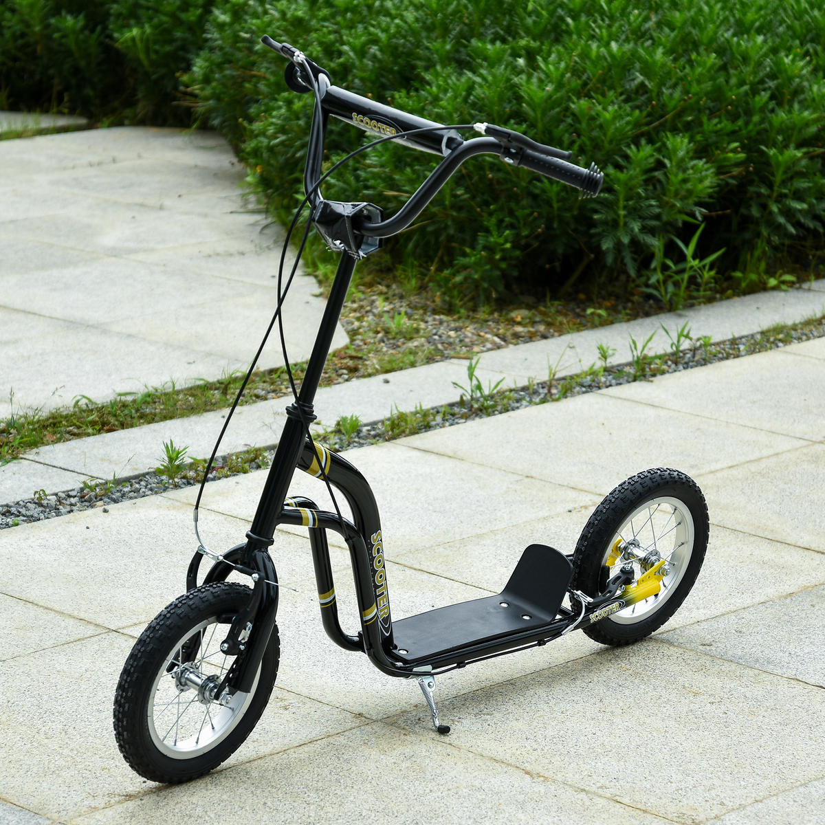 KINDERROLLER ab 5 Jahre Scooter Kinderscooter Tretroller Cityroller Schwarz - Schwarz, Metall (120/58/95cm) - HOMCOM