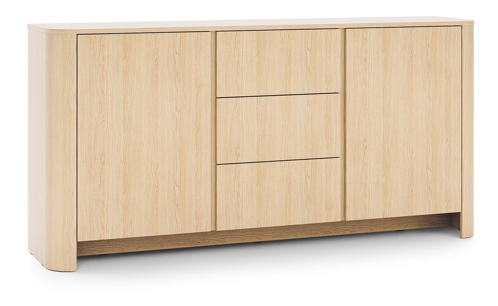 KOMMODE 168 cm Mezzano mit Schubladen, 2 Türen, Eiche Vicenza - Eichefarben, Holz (168/84/39cm) - Emporius