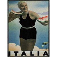 POSTER Frankreich & Italien Treffen Italien A3 Rahmenlos - Klar, Papier (29.7/5/42cm) - Nacnic