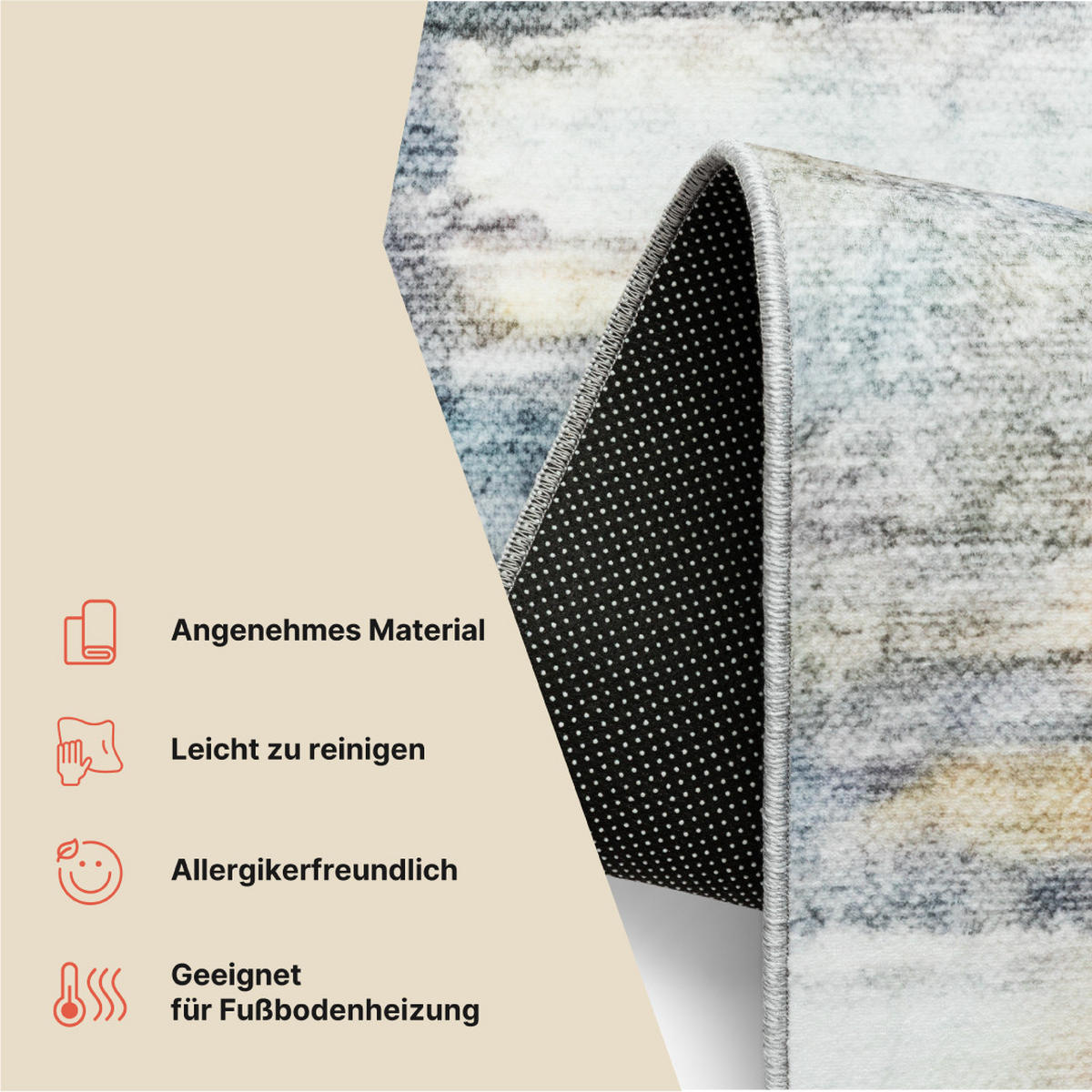 TEPPICH BARI Grau 140/200 cm - Grau, Textil (140/200cm) - Tapiso